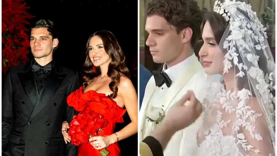 Accesoriul inedit purtat de Elena Tănase la nunta cu Ianis Hagi. Cum a arătat în rochie de mireasă, a atras toate privirile