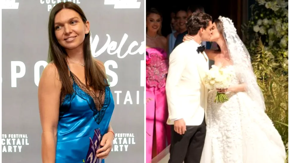 Simona Halep, apariție de Oscar la nunta lui Ianis Hagi. A venit la brațul unui bărbat special din viața ei și a atras toate privirile FOTO