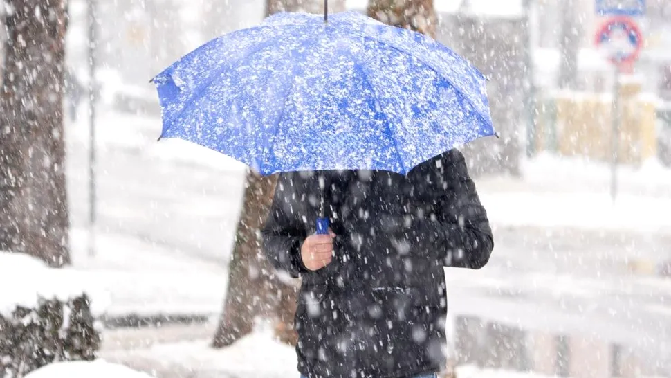 Cod galben de vânt și zăpadă viscolită în zonele montane din șase județe. Ce temperaturi vor fi în București