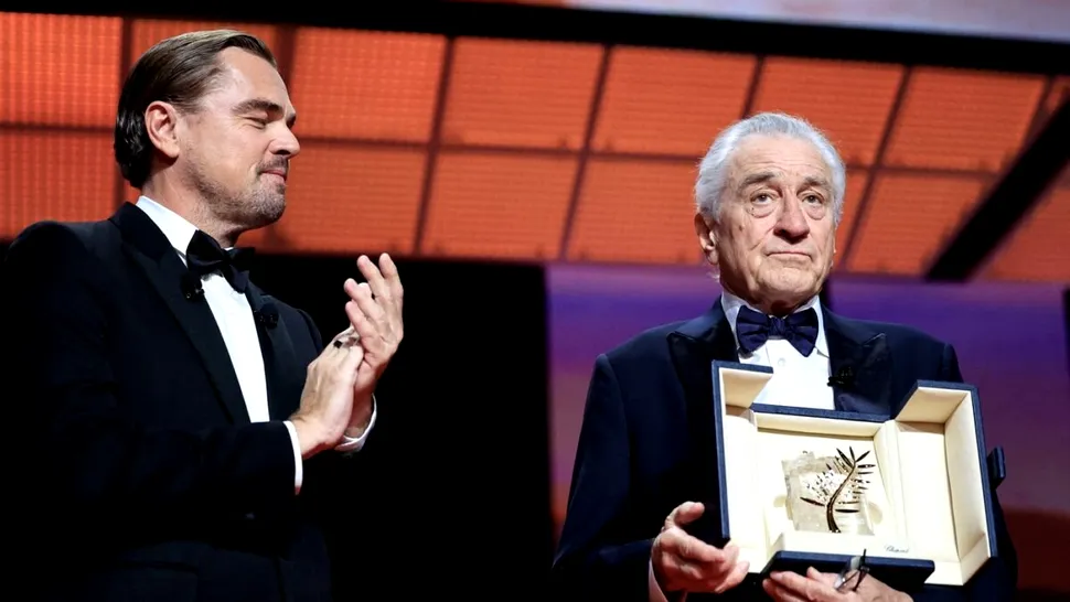 Leonardo DiCaprio și Robert De Niro, reuniți la Cannes 2025. Palme d'Or onorific, înmânat cu aplauze